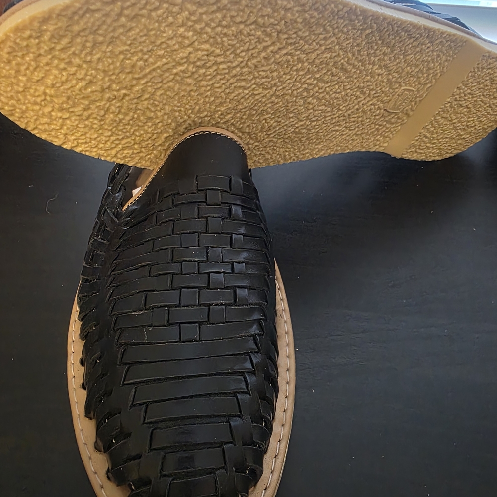 🔥 Men’s Black Woven Leather Slip-On Loafers | Size 30 (Approx. US 13) 🔥